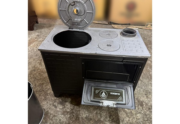 Uyuyan Kovalı Kuzine Soba Siyah Mat 30 Kg | Hediyeli & Uzun Yanan&hellip;